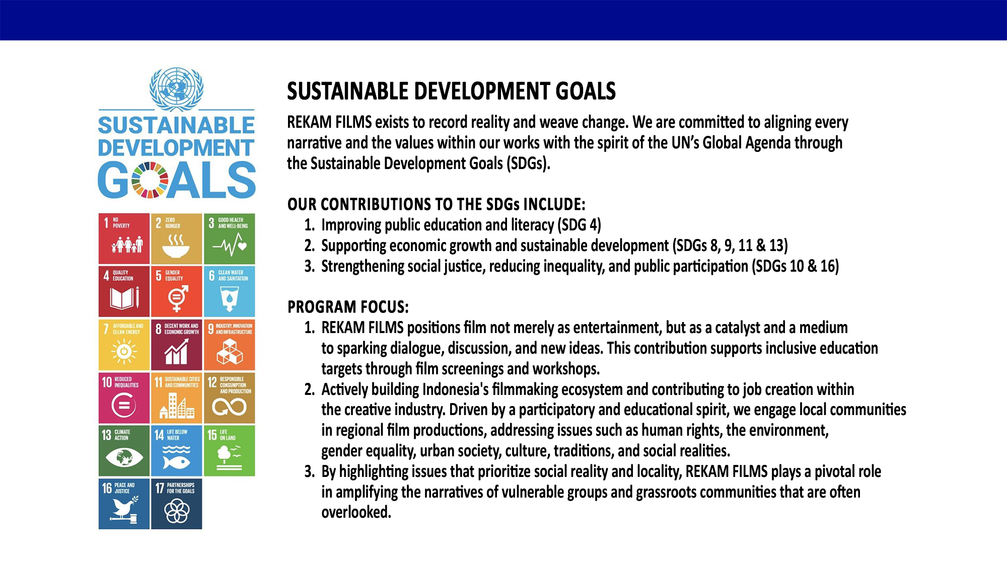 Rekam Films SGD Developments